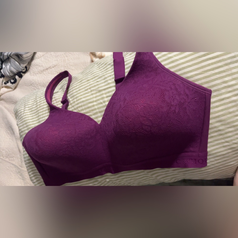 Purple wireless bra